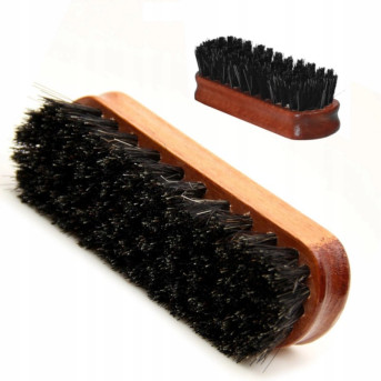 MAŁA SZCZOTKA DO BUTÓW Z KOŃSKIEGO WŁOSIA 12 CM