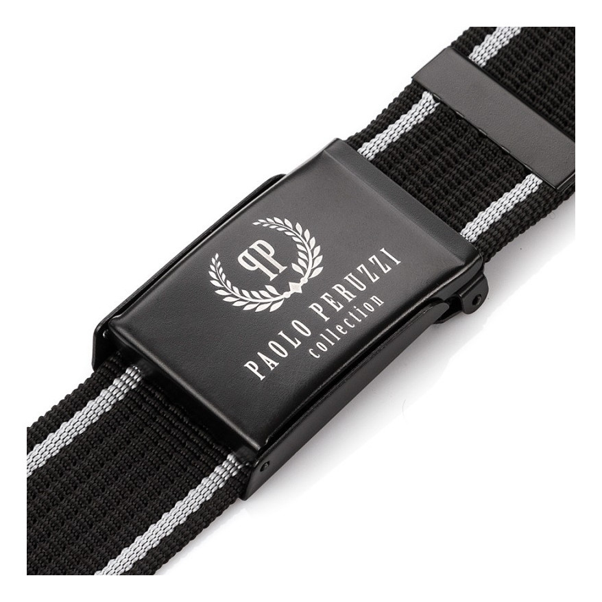 CZARNY PASEK MĘSKI PAOLO PERUZZI PW-10-PP-115 CM