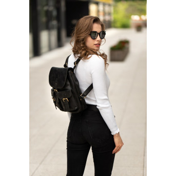 PLECAK DAMSKI SKÓRZANY PAOLO PERUZZI T-16-BL