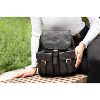 PLECAK DAMSKI SKÓRZANY PAOLO PERUZZI T-16-BL