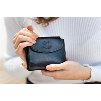 CZRNY SKÓRZANY PORTFEL DAMSKI PAOLO PERUZZI RFID T-12-BL