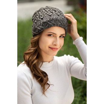 WEŁNIANA CZAPKA ZIMOWA DAMSKA PAOLO PERUZZI A-02-GR