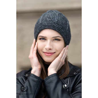 WEŁNIANA CZAPKA ZIMOWA DAMSKA PAOLO PERUZZI A-01-GR