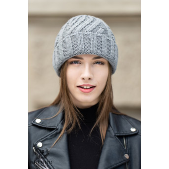 WEŁNIANA CZAPKA ZIMOWA DAMSKA PAOLO PERUZZI A-05-GR