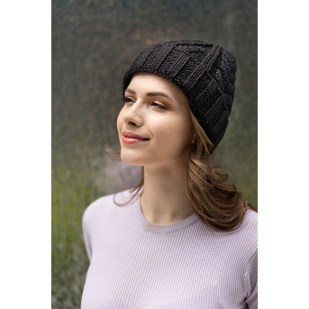 WEŁNIANA CZAPKA ZIMOWA DAMSKA PAOLO PERUZZI A-05-DGR