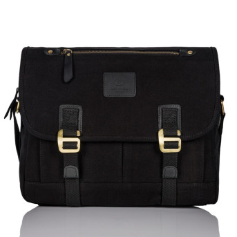 ZESTAW MĘSKI SOLIDNA TORBA VINTAGE I PORTFEL SKÓRZANY PAOLO PERUZZI ZUP-19-BL