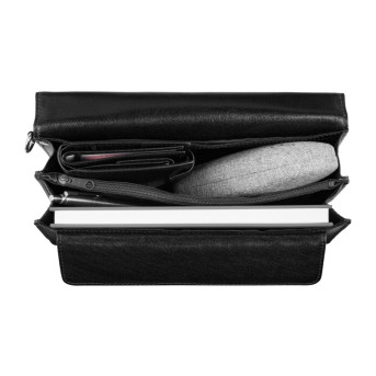 CZARNA SASZETKA MĘSKA DO RĘKI ZE SKÓRY PAOLO PERUZZI T-21-BL