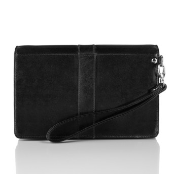 CZARNA SASZETKA MĘSKA DO RĘKI ZE SKÓRY PAOLO PERUZZI T-21-BL