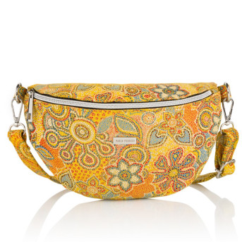 KWIATOWA SASZETKA NERKA SKÓRZANA PAOLO PERUZZI Z-15-U