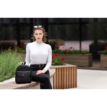 ZESTAW UPOMINKOWY DLA NIEJ ZUP-24-BL: PLECAK T-18-BL PORTFEL SKÓRZANY T-01-BL