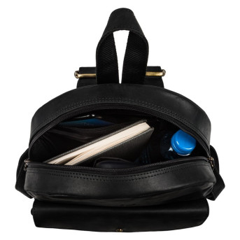 ZESTAW UPOMINKOWY DLA NIEJ ZUP-25-BL: PLECAK SKÓRZANY T-18-BL PORTFEL T-11-BL