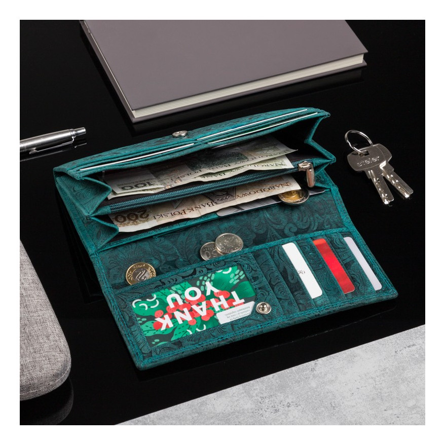 SKÓRZANY PORTFEL DAMSKI VINTAGE T-25-GR PAOLO PERUZZI