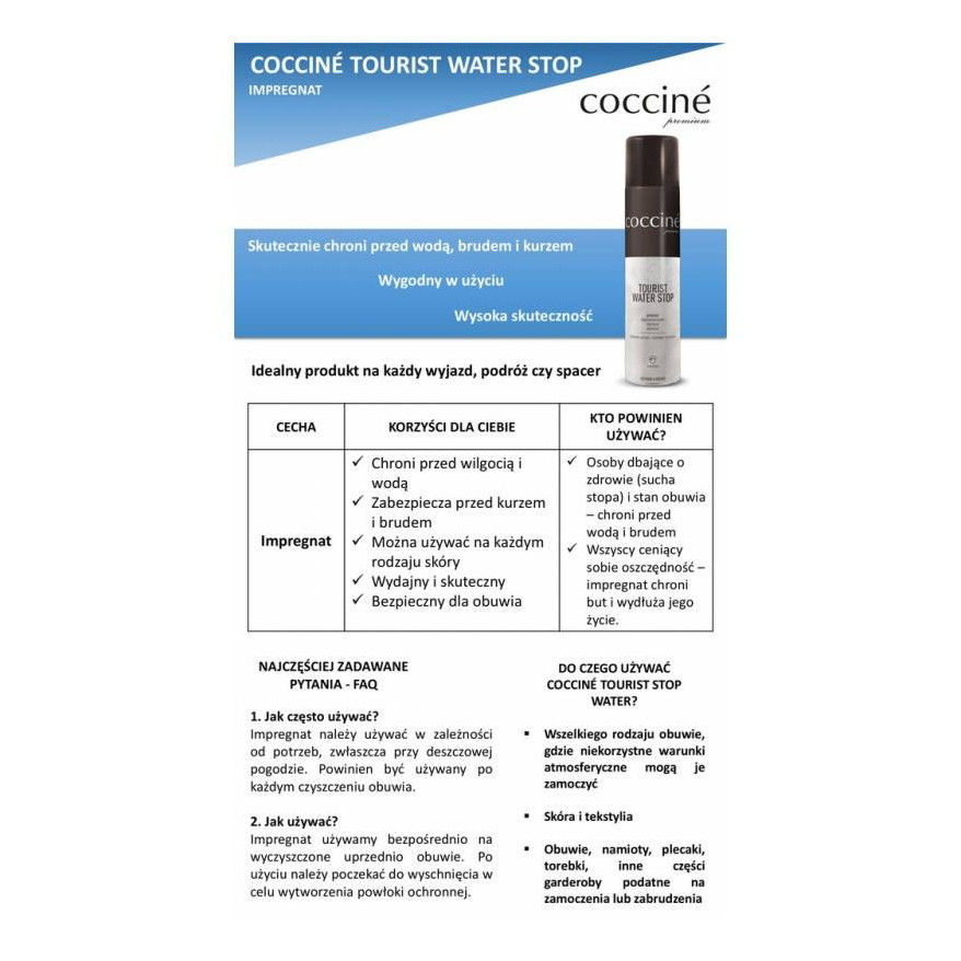 WODOODPORNY IMPREGNAT DO SKÓR I TEKSTYLIÓW WATER STOP 2100 400 ML