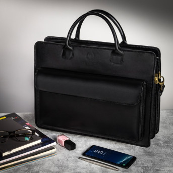 ELEGANCKA AKTÓWKA DAMSKA ZE SKÓRY NATURALNEJ PAOLO PERUZZI N05-BL