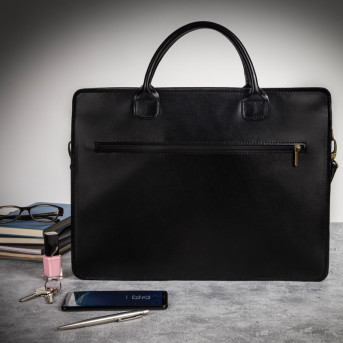 ELEGANCKA AKTÓWKA DAMSKA ZE SKÓRY NATURALNEJ PAOLO PERUZZI N05-BL