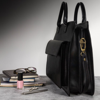 ELEGANCKA AKTÓWKA DAMSKA ZE SKÓRY NATURALNEJ PAOLO PERUZZI N05-BL