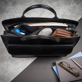 ELEGANCKA AKTÓWKA DAMSKA ZE SKÓRY NATURALNEJ PAOLO PERUZZI N05-BL