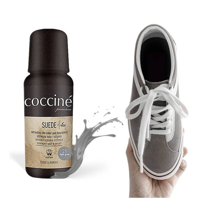 PASTA W PŁYNIE DO ZAMSZU I NUBUKU RENOWATOR COCCINE SUEDE JASNY SZARY 75 ML