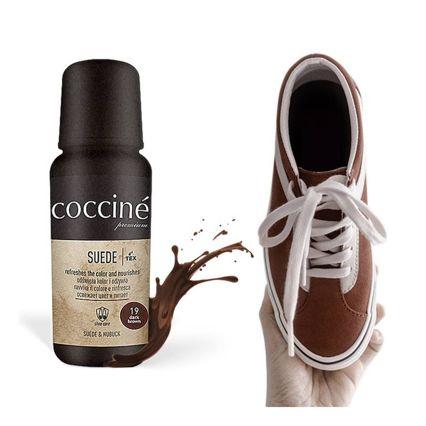 PASTA W PŁYNIE DO ZAMSZU I NUBUKU RENOWATOR COCCINE SUEDE CIEMNY BRĄZ 75 ML