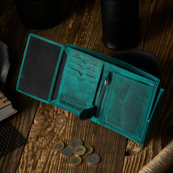 PORTFEL DAMSKI ZIELONY PAOLO PERUZZI RFID T-12-GR