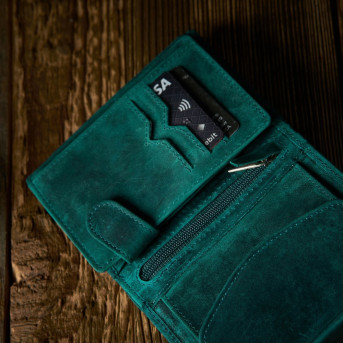 PORTFEL DAMSKI ZIELONY PAOLO PERUZZI RFID T-12-GR