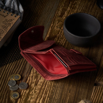 PORTFEL DAMSKI CZERWONY VINTAGE PAOLO PERUZZI RFID T-12-HR