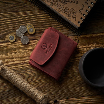 PORTFEL DAMSKI CZERWONY VINTAGE PAOLO PERUZZI RFID T-12-HR