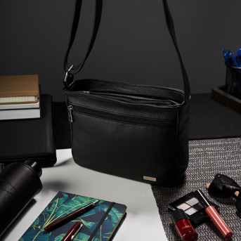 SKÓRZANA TOREBKA LISTONOSZKA DAMSKA PAOLO PERUZZI Z-47-BL