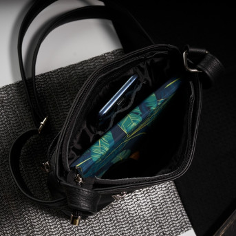 SKÓRZANA TOREBKA LISTONOSZKA DAMSKA PAOLO PERUZZI Z-47-BL