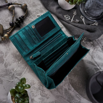 DAMSKI PORTFEL ZE SKÓRY NATURALNEJ RFID PAOLO PERUZZI T-44-GR