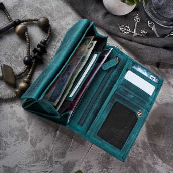 DAMSKI PORTFEL ZE SKÓRY NATURALNEJ RFID PAOLO PERUZZI T-44-GR