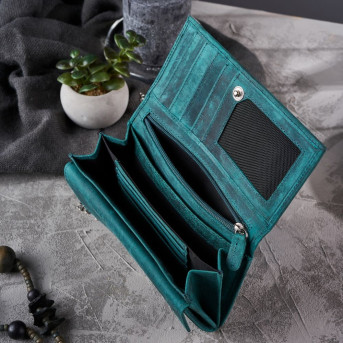 DAMSKI PORTFEL ZE SKÓRY NATURALNEJ RFID PAOLO PERUZZI T-44-GR