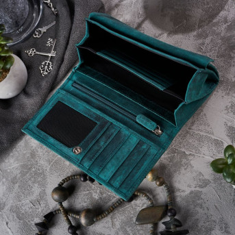 DAMSKI PORTFEL ZE SKÓRY NATURALNEJ RFID PAOLO PERUZZI T-44-GR