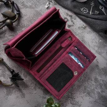 DAMSKI PORTFEL ZE SKÓRY NATURALNEJ VINTAGE RFID PAOLO PERUZZI T-44-CHR