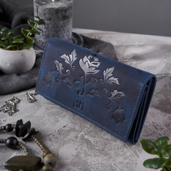 PRAKTYCZNY PORTFEL DAMSKI W KWIATY RFID PAOLO PERUZZI T-44-DB