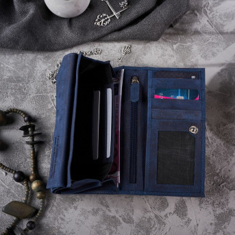 PRAKTYCZNY PORTFEL DAMSKI W KWIATY RFID PAOLO PERUZZI T-44-DB