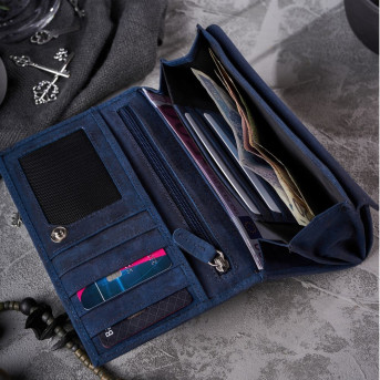 PRAKTYCZNY PORTFEL DAMSKI W KWIATY RFID PAOLO PERUZZI T-44-DB