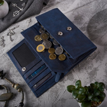 PRAKTYCZNY PORTFEL DAMSKI W KWIATY RFID PAOLO PERUZZI T-44-DB