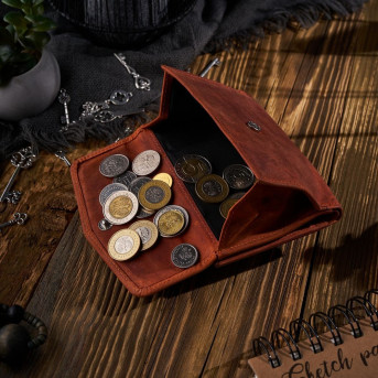 MŁODZIEŻOWY PORTFEL SKÓRZANY RFID VINTAGE PAOLO PERUZZI T-35-OR