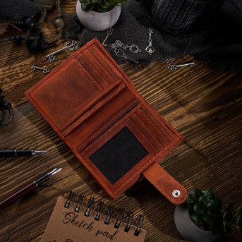 MŁODZIEŻOWY PORTFEL SKÓRZANY RFID VINTAGE PAOLO PERUZZI T-35-OR