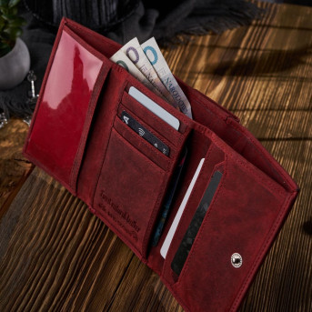 DAMSKI PORTFEL SKÓRZANY Z OCHRONĄ RFID PAOLO PERUZZI T-33-RD