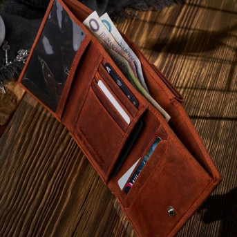 MŁODZIEŻOWY PORTFEL ZE SKÓRY NATURALNEJ RFID PAOLO PERUZZI T-33-OR