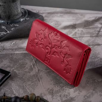 PORTFEL DAMSKI CZERWONY SKÓRZANY PAOLO PERUZZI T-45-RD