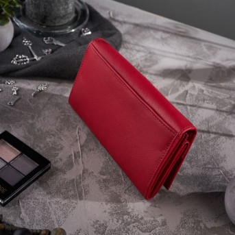 PORTFEL DAMSKI CZERWONY SKÓRZANY PAOLO PERUZZI T-45-RD