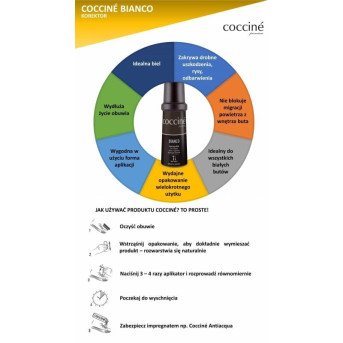BIAŁA PASTA W PŁYNIE MOCNO KRYJĄCA DO BUTÓW COCCINE BIANCO 2108-WHITE