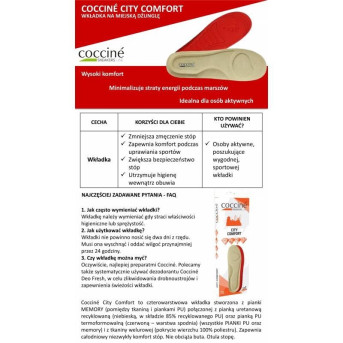 WKŁADKI DO BUTÓW ZWIĘKSZAJĄCE KOMFORT CHODZENIA CITY COMFORT R 36-39