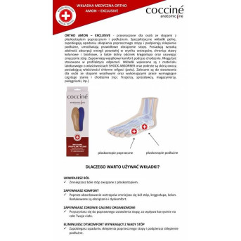 WKŁADKI DO BUTÓW MEDYCZNE COCCINE ORTHO AMON rozm. 39-40