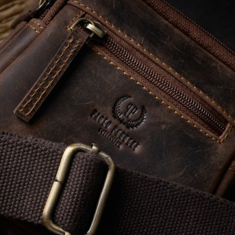 SKÓRZANY MŁODZIEŻOWY PLECAK VINTAGE PAOLO PERUZZI T-38-BR