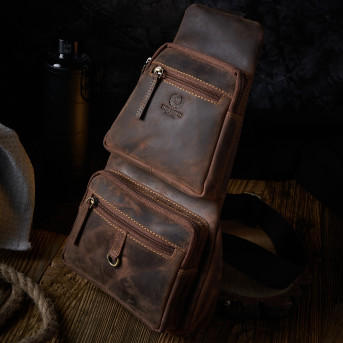 SKÓRZANY MŁODZIEŻOWY PLECAK VINTAGE PAOLO PERUZZI T-38-BR