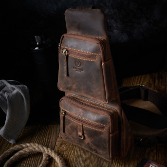 SKÓRZANY MŁODZIEŻOWY PLECAK VINTAGE PAOLO PERUZZI T-38-BR